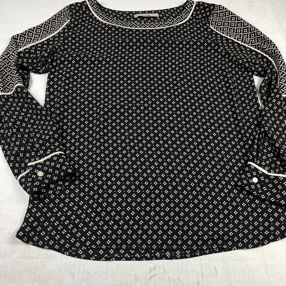 LOFT Blouse Printed Long Sleeve Work Office Dressy Top Lightweight Shirt MEDIUM - Picture 2 of 11